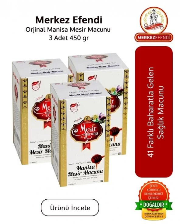Manisa Mesir Macunu 3 Adet 450 gr ürün görseli 1