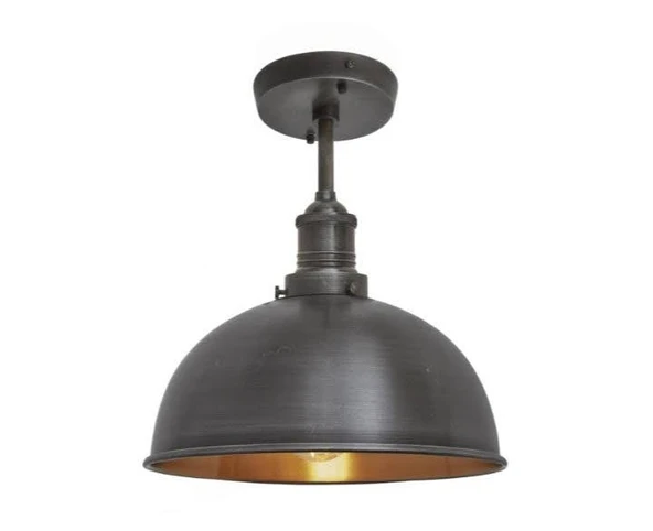 Rys Retro Dekoratif Tavan Plofyoner Siyah Dekoratif Tekli Sarkıt Avize çap:30 cm ürün görseli 1