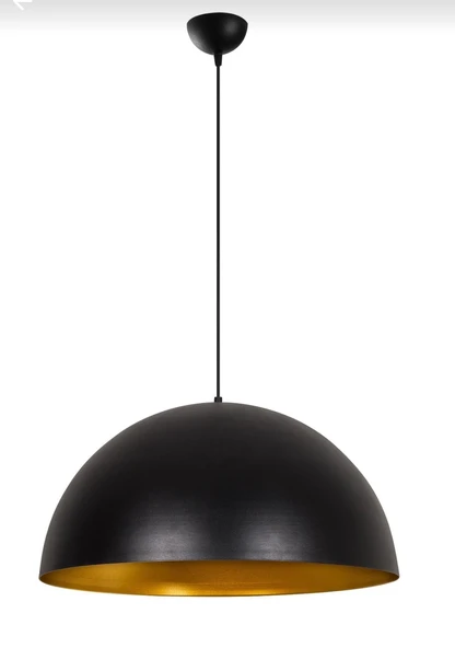 Rys  Retro Metal Dekoratif Tekli Siyah içi Gold Tekli Sarkıt Çap:40 cm ürün görseli 1