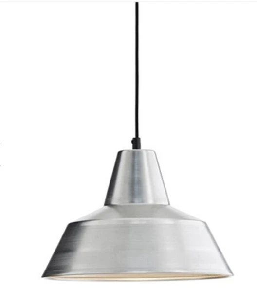 Retro Metal Sarkıt Avize Rustik Tekli Sarkıt Krom İçi Beyaz Cafe Mutfak Aydınlatma 22 cm ürün görseli 1