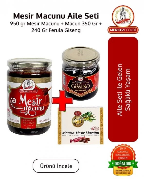 Mesir Macunu Aile Seti 950Gr Mesir Macunu-Macun 350 Gr ve 240 Gr ürün görseli 1