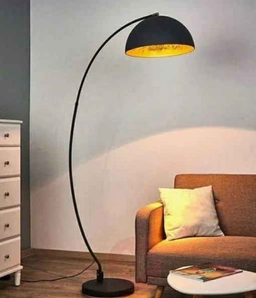 Retro Metal Dekoratif Siyah Köşe Lambası 40 cm ürün görseli 1