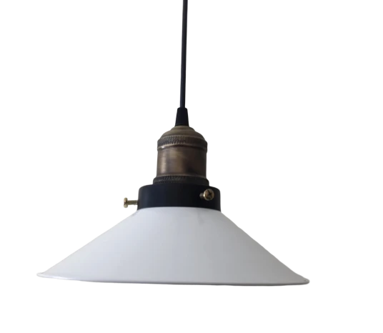 Retro Beyaz Metal Sarkıt Avize 23 Cm ürün görseli 1