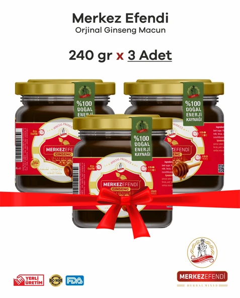 Keçi Boynuzu Özlü Macun Ginsengli 3 Adet 240 Gr ürün görseli 1