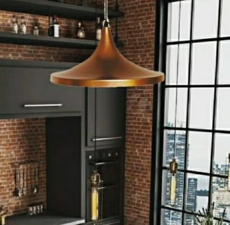 Retro Metal Bakır Sarkıt Avize Rustik Tekli Sarkıt 36 cm ürün görseli 1