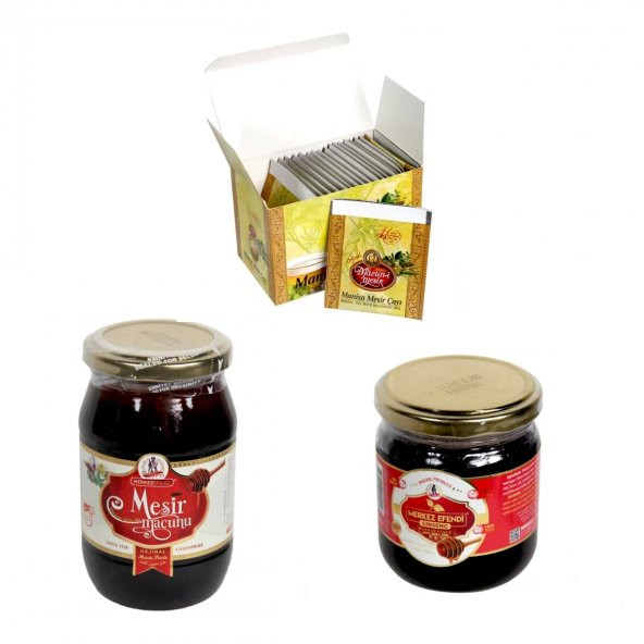 Mesir Macunu Seti Mesir Çayı 450 Gr Mesir Macunu ve 43 Gr Ginseng Macun 3 Lü Set - Resim 2
