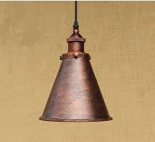 Retro Bakır Skitme Rustik Tekli Metal Sarkıt 18cm En 75cm Yükseklik ürün görseli 1