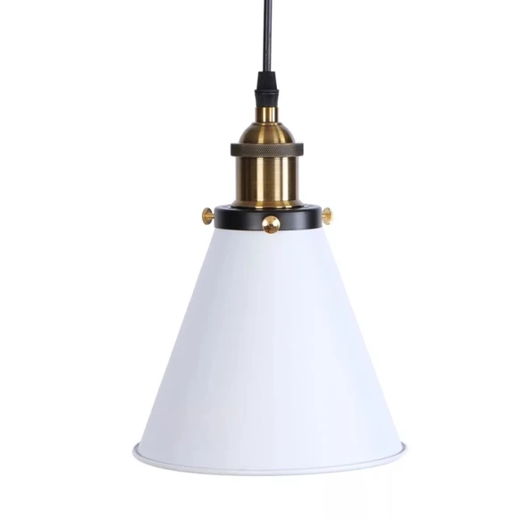 Retro Beyaz Tekli Sarkıt Avize Rustik Avize 18 Cm ürün görseli 1
