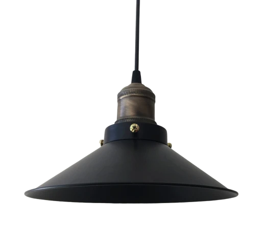 Metal Rustik Retro Siyah Sarkıt Avize 23cm ürün görseli 1