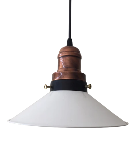 Retro Beyaz Metal Sarkıt Avize 23 Cm ürün görseli 1