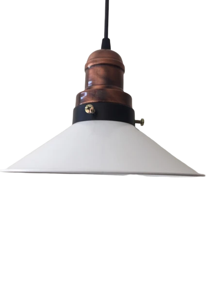 Retro Beyaz Metal Sarkıt Avize 23 Cm - Resim 2