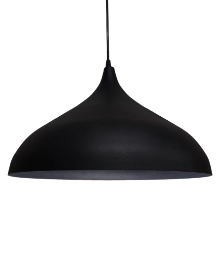 Retro Metal Sarkıt Avize Rustik Tekli Sarkıt Siyah İçi Siyah 43 cm ürün görseli 1