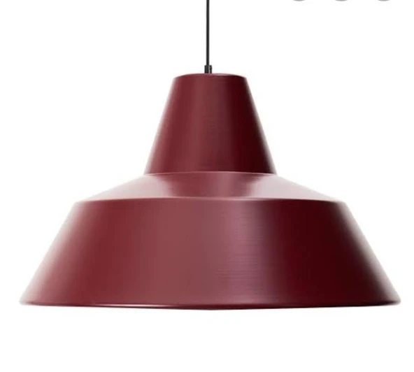 Retro Metal Sarkıt Avize Rustik Tekli Sarkıt Bordo İçi Beyaz Cafe Mutfak Aydınlatma 22 cm ürün görseli 1