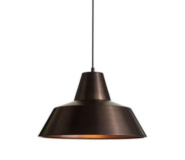 Retro Metal Sarkıt Avize Rustik Tekli Sarkıt Kahve İçi Beyaz Cafe Mutfak Aydınlatma 30 cm ürün görseli 1