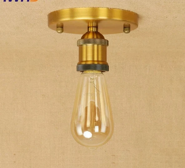 Rys Retro Eskitme Kaplama Tekli Tavan Ploftoner Avize ürün görseli 1