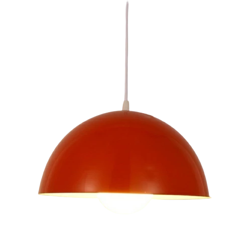 Rys Retro Metal Dekoratif Kırmızı Tekli Sarkıt Avize çap:40 cm ürün görseli 1