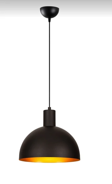 Rys Retro Metal Siyah İçi Gold Dekoratif Kafe Mutfak Sarkıt Avize Çap.30 cm ürün görseli 1