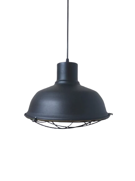 Rys Retro Metal Siyah Dekoratif Kafesli Siyah İçi Siyah Mutfak Avize Çap:30 cm ürün görseli 1