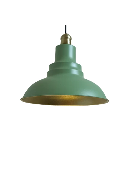 Rys Retro Metal Mat Su Yeşili Eskitme Duylu Dekoratif Rustik Metal Sarkıt Avize Çap:30 cm ürün görseli 1