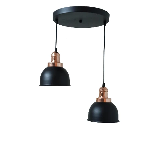 Rys Retro Metal 2 li Bakır Duylu Dekoratif Rustik Sarkıt Avize Çap :30 cm ürün görseli 1