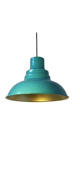 Rys Retro Metal Turkuaz Mavi Dekoratif Rustik Metal Sarkıt Avize Çap:30 cm ürün görseli 1