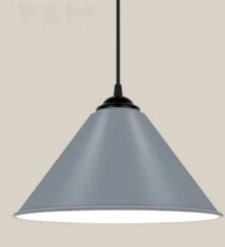 Rys Retro Metal Dekoratif Rustik Kafe Mutfak Aydınlatma Gri Tekli Sarkıt Avize Çap:30 Cm ürün görseli 1