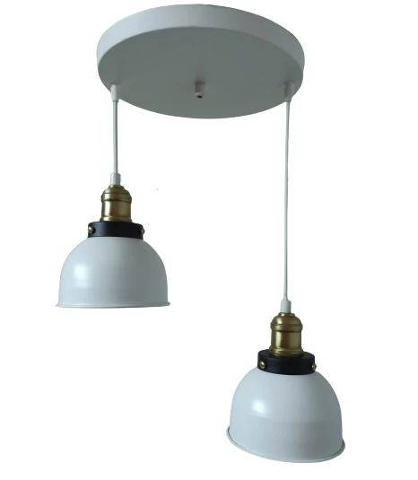 Rys Retro Metal Beyaz 2 li Eskitme Duylu Dekoratif Rustik Sarkıt Avize Çap :30 cm ürün görseli 1