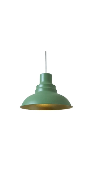 Rys Retro Metal Mat Su Yeşili Dekoratif Rustik Metal Sarkıt Avize Çap:30 cm ürün görseli 1
