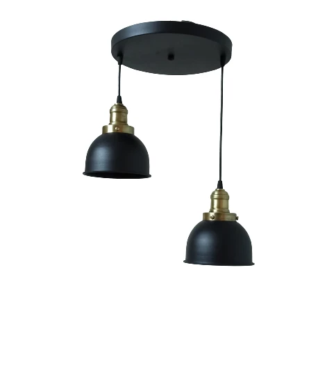 Rys Retro Metal 2 li Eskitme Duylu Dekoratif Rustik Sarkıt Avize Çap :30 cm ürün görseli 1