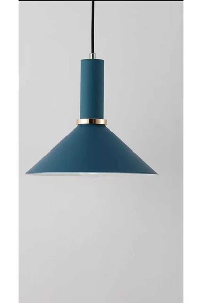 RYS Retro Metal Dekoratif Metal Gece Mavisi Tekli Sarkıt Avize Çap 30 Cm ürün görseli 1