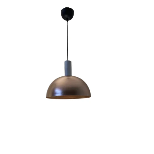 Rsylight Retro Bakır Metal Dekoratif Tekli Kafe Mutfak Aydınlatma Avize Çap:30 Cm ürün görseli 1