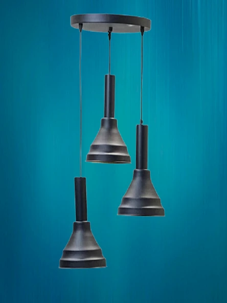 Rsylight Daria Retro Metal Dekoratif 3 lü Modern rustik Sarkıt avize çap:30 cm ürün görseli 1