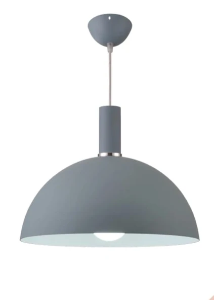 Rys Retro Metal Gri Dekoratif Rustik Kafe Mutfak Sarkıt Avize çap 40 cm ürün görseli 1