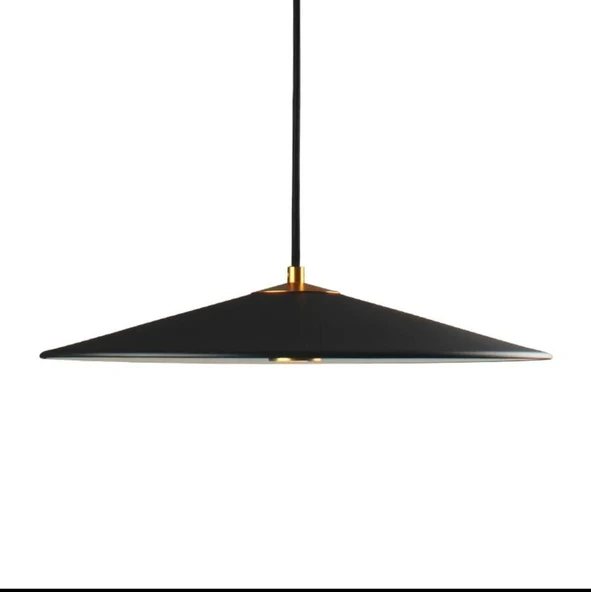 Rsylight Retro Siyah Metal Dekoratif Tekli Kafe Mutfak Aydınlatma Avize Çağ:40 cm ürün görseli 1