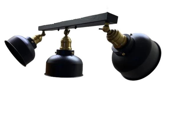 Rsylight Retro Metal Dekoratif Rustik Mafsallı Masa Üstü Sıralı 3 lü Sarkıt Avize ürün görseli 1