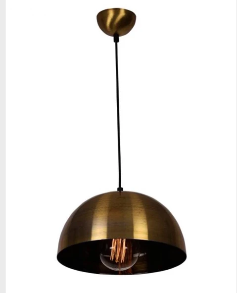 Rsylight Retro Metal Dekoratif Eskitme Kaplama Rustik Tekli Sarkıt Avize Çap 30 cm ürün görseli 1