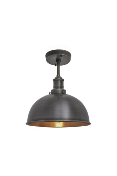 Rsylight Retro Metal Dekoratif Siyah Rustik Tekli Sarkıt Avize Çap 30 cm ürün görseli 1