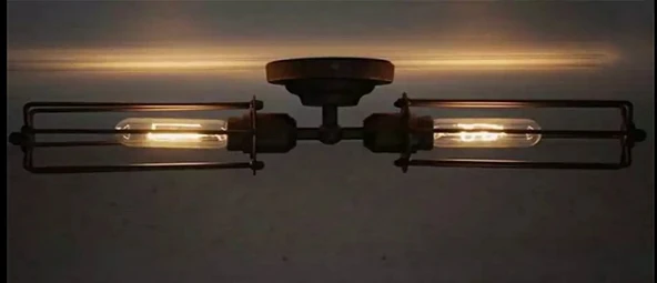 Rsylight Retro Dekoratif Rustik Siyah Tavan Ve Duvar Aplik Armatür Avize ürün görseli 1