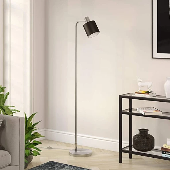Rsylight Retro Mat Krom Modern Dekoratif Lambader Köşe Lambası ürün görseli 1