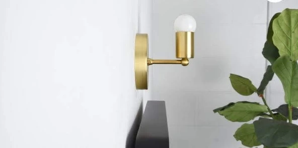 Rys Retro Metal Mat Gold Dekoratif Duvar Aplik ürün görseli 1