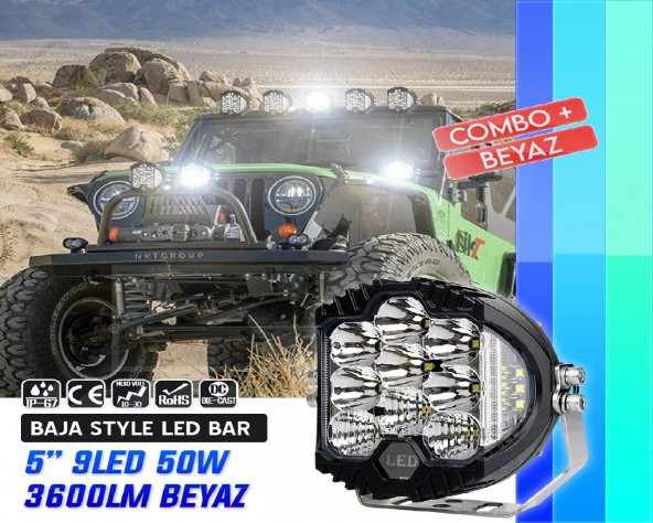 NKT GROUP 5"Baja Style Shooter Offroad Projektör Led Lamba Beyaz ürün görseli 1