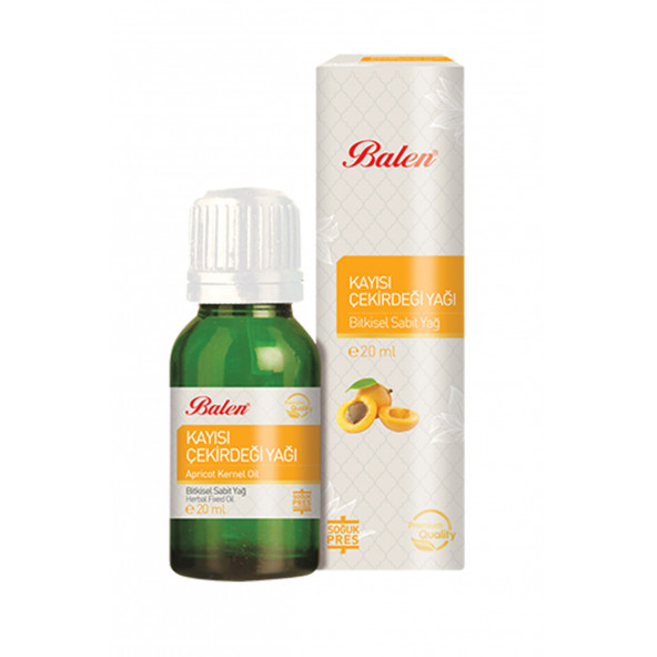Balen Kayısı Çekirdeği Yağı Doğal Bitkisel Sabit Yağ 20 Ml ürün görseli 1