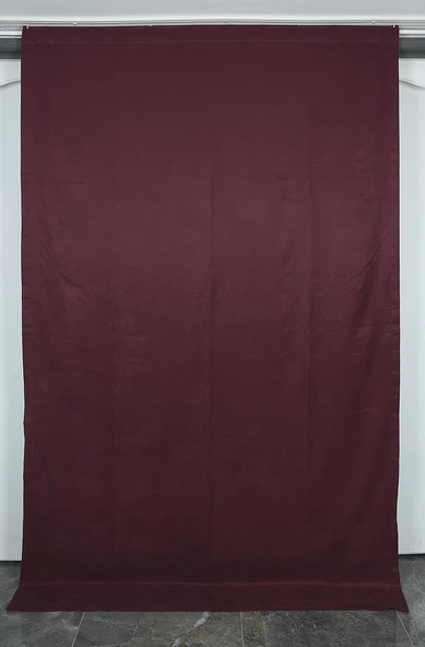 DOKUMA BORDO RENK (EKSTRAFOR BÜZGÜLÜ) TEK KANAT FON PERDE 150x260 CM ürün görseli 1
