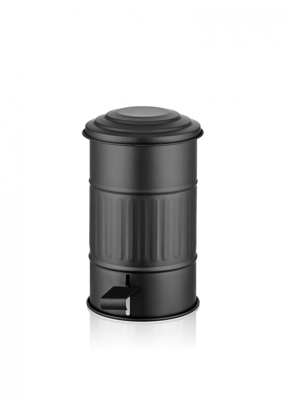 The Mia Çöp Kovası Banyo 5 Lt Siyah - Resim 2