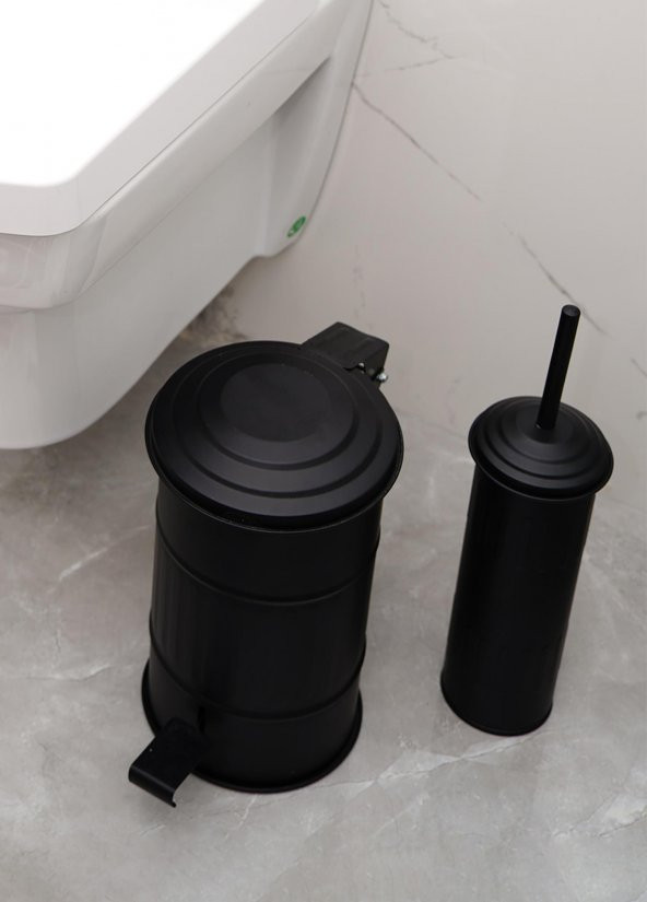The Mia Çöp Kovası Banyo 5 Lt Siyah - Resim 5