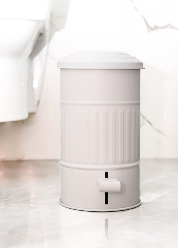 The Mia Çöp Kovası Banyo 5 Lt Beyaz ürün görseli 1