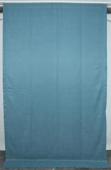 DOKUMA PETROL YEŞİLİ RENK (EKSTRAFOR BÜZGÜLÜ) TEK KANAT FON PERDE 150x260 CM ürün görseli 1