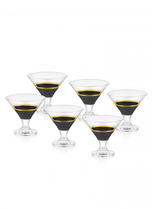 The Mia Glow Dondurmalık Siyah Gold 6lı Set ürün görseli 1