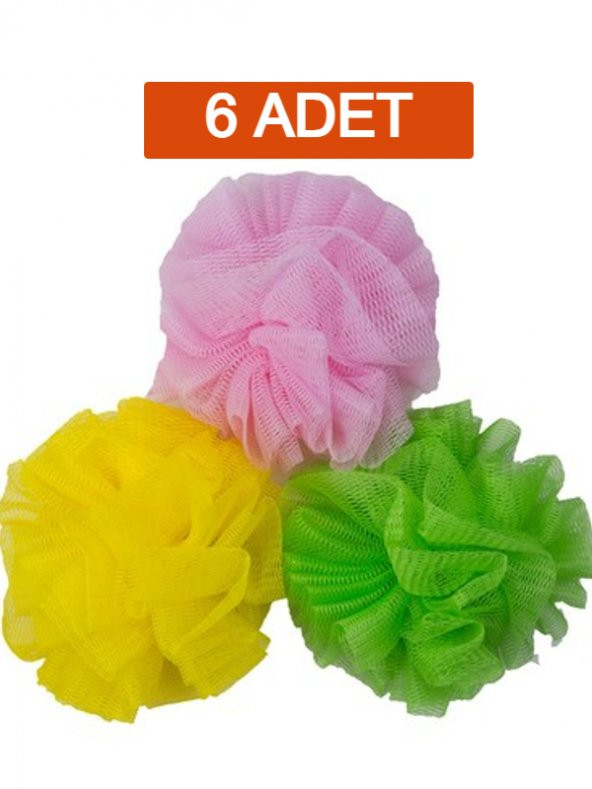 nistabolje 6lı Banyo Lifi Vücut Kesesi Top Lif ürün görseli 1