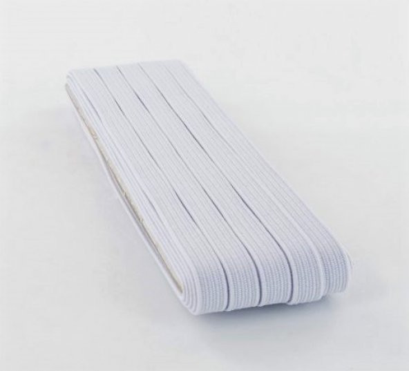 nistabolje 2 Adet 0.80 Cm Beyaz Bel Paça Don Lastiği Geniş Yassı Lastik 20 Metre ürün görseli 1